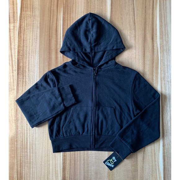 Art Class Boys & Girls Black Zip-Up Hoodie With Kangaroo Pocket Size Medium - Picture 1 of 9